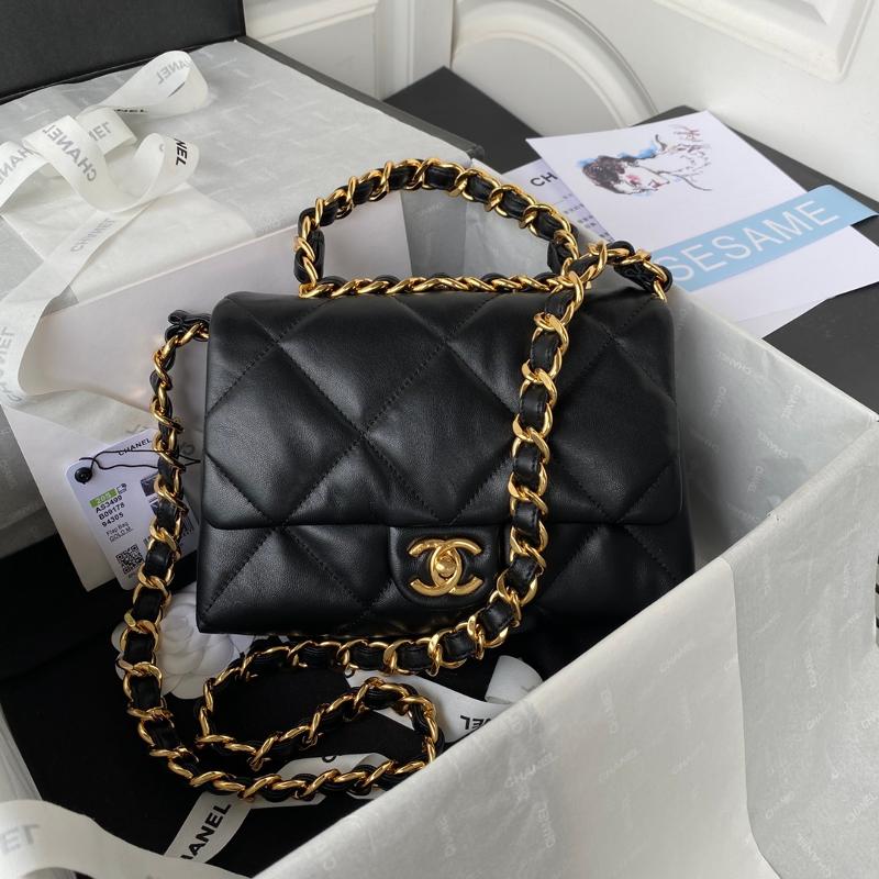 Chanel Handbags AS3499 Sheepskin Black